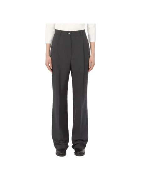 Spodnie Weekend Max Mara wełniane szare