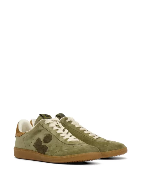 Sneakerși Isabel Marant din piele de căprioară verde