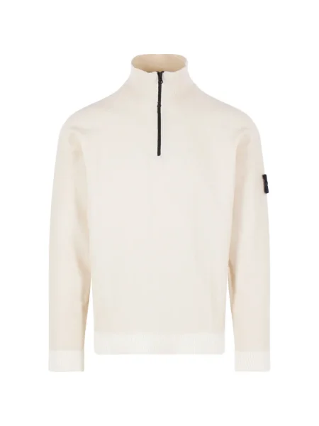 Pulover Stone Island cu strasuri alb