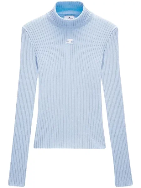 Top Courreges tricotate albastru