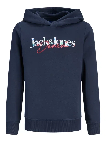 Jack & Jones Junior Μπλούζα φούτερ JJTom μπλε μαρέν / κόκκινο λευκό