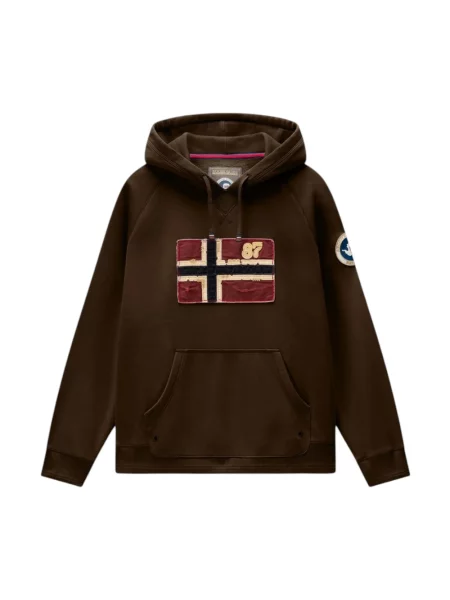 Bluza z kapturem Napapijri brązowa