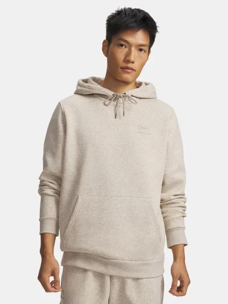 Hoodie Under Armour iz flisa bež