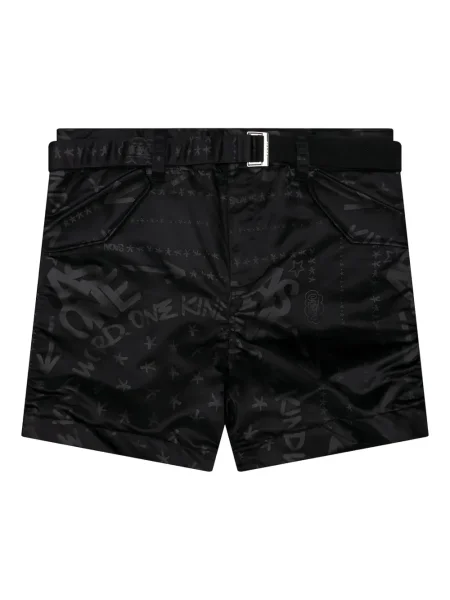 Pantaloni scurți Sacai cu imagine negru