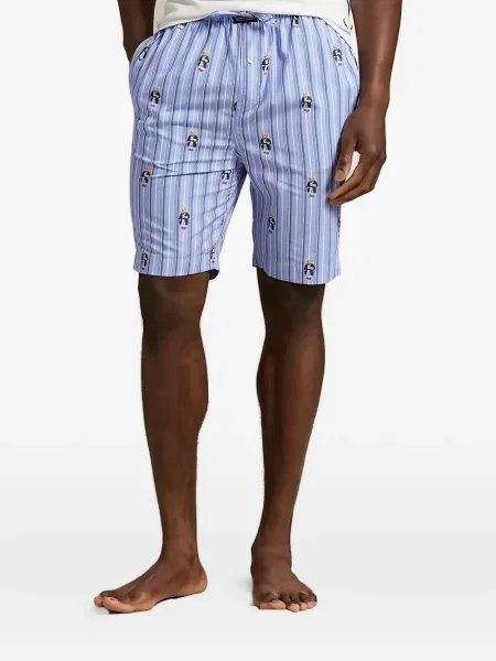 Pijamale Polo Ralph Lauren cu autograf cu dungi din piele negru