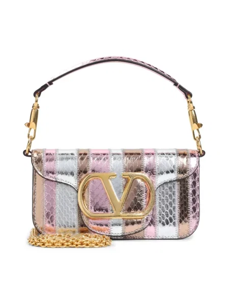 Wielobarwność torebka skórzana Valentino Garavani skórzana
