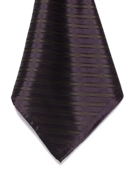 Fular Brunello Cucinelli de mătase cu dungi violet