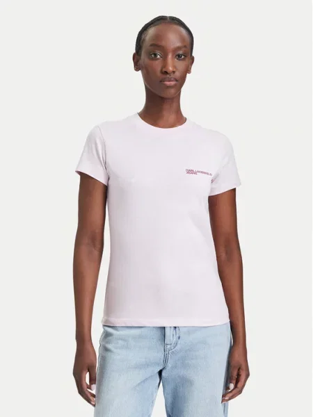 Karl Lagerfeld Jeans Tricou deschis roz