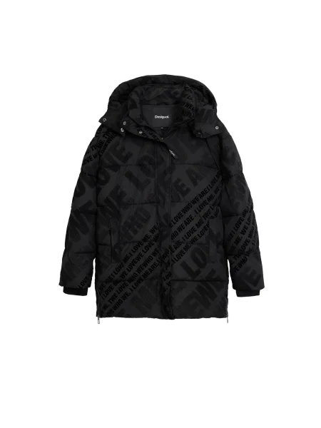 Desigual geacă CADERA FLOCK de iarna negru