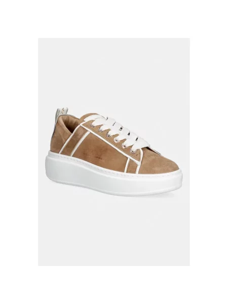 Sneakersy Alexander Smith skórzane brązowe
