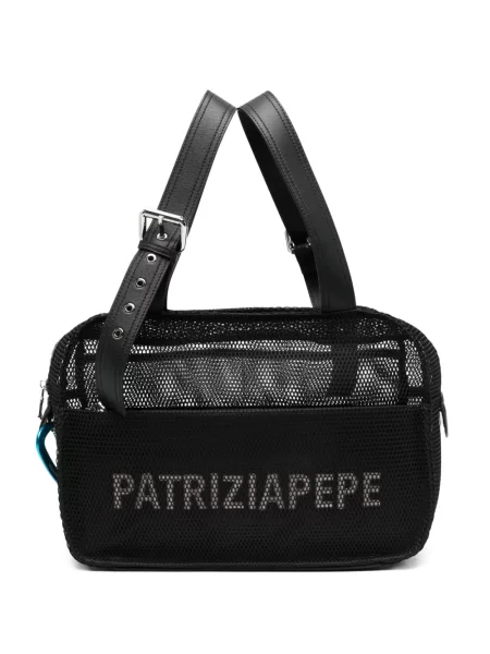 Geantă de mână Patrizia Pepe plasă negru