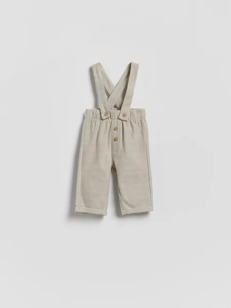 Reserved Pantaloni din cu bretele gri-închis gri