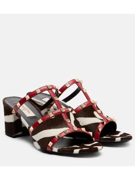 Pantofi cu toc Valentino Garavani din piele maro