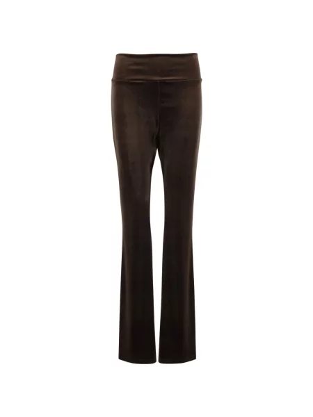 Pantaloni Don't @ Me evazate maro