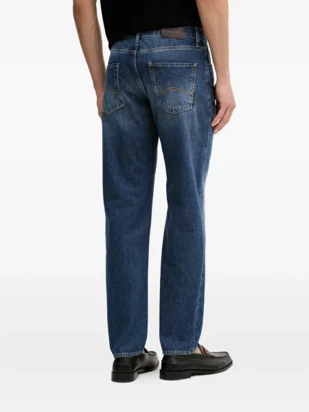 Blugi Armani Exchange cu broderie albastru