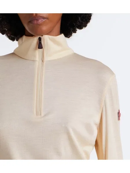 Top Moncler Grenoble de lână alb