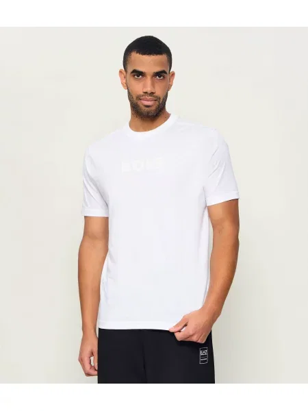 BOSS GREEN Tricou TS_Logo alb