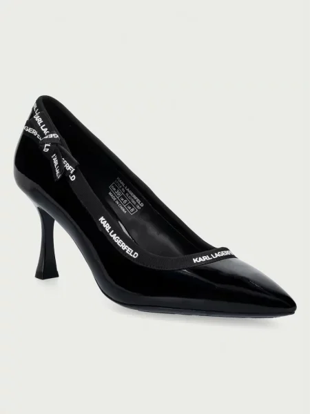 Karl Lagerfeld pantofi cu stiletto din piele Sienna negru