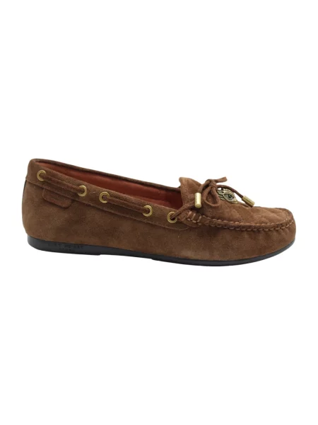 Kurt Geiger London mokasyny zamszowe Eagle Moccasin brązowe
