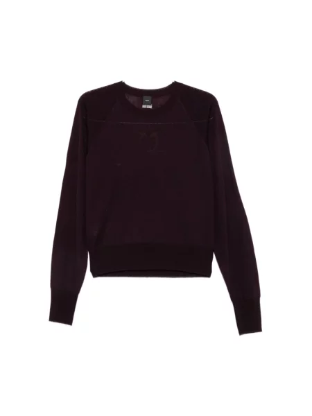 Dzianinowy sweter Pinko fioletowy
