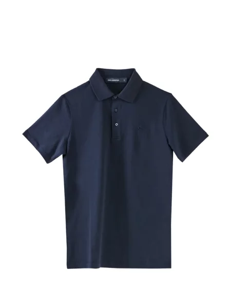 Tricou polo Karl Lagerfeld cu broderie albastru