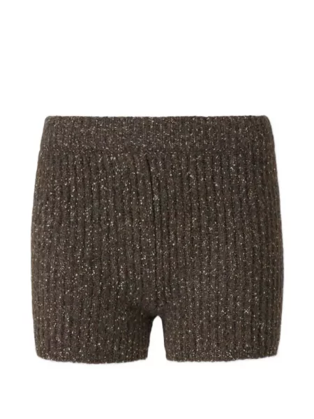 Pantaloni scurți Ely Ely tricotate maro