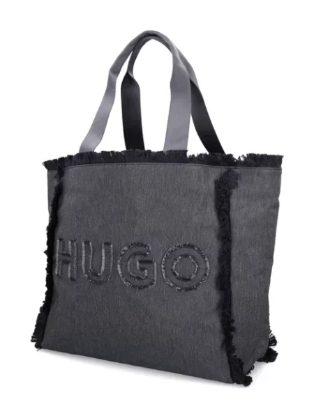 HUGO kabelka Shopper modrá