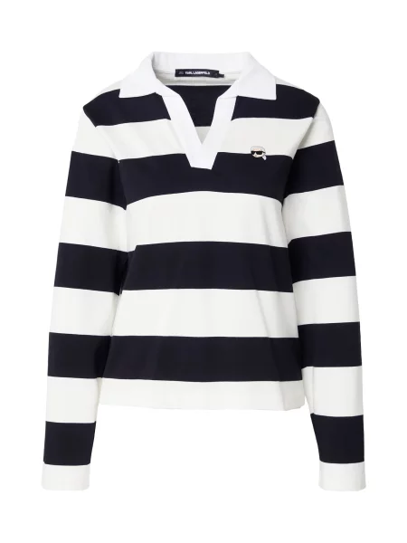 Karl Lagerfeld Tricou Ikon negru alb