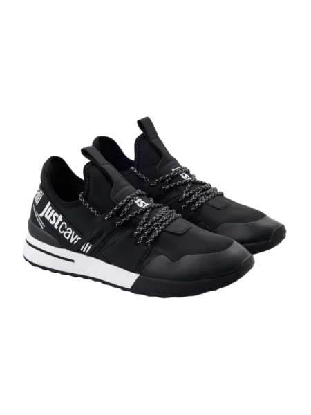 Sneakersy Just Cavalli skórzane czarne