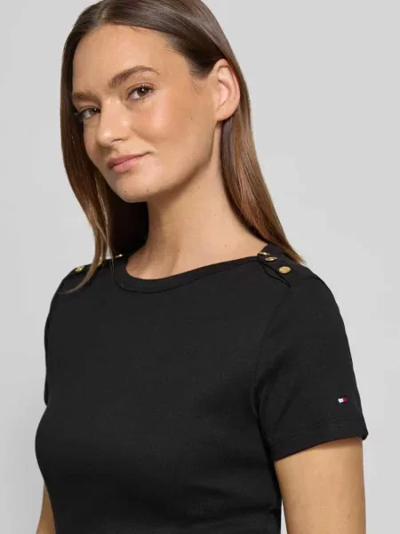 T-shirt Slim Fit z czystej bawełny Tommy Hilfiger