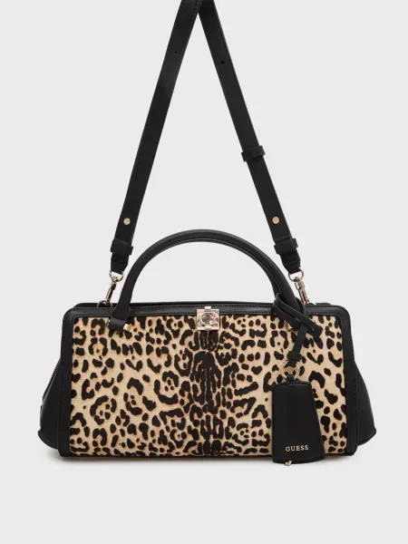 Кожаная сумка Guess с принтом
