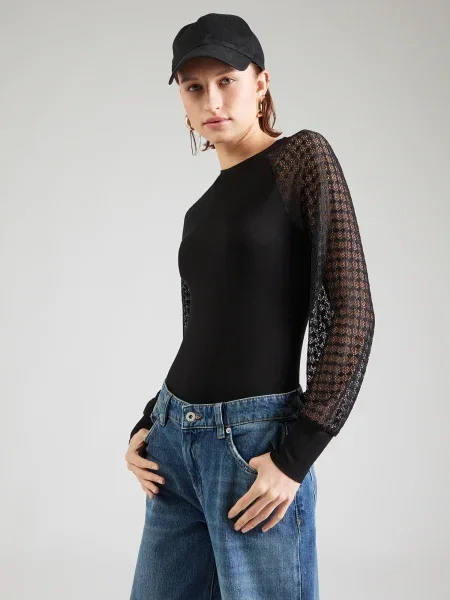 ABOUT YOU Tricou body Zora' negru
