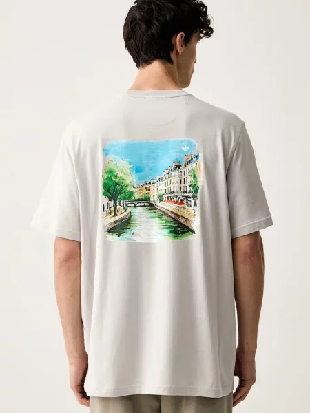 Adidas Originals tričko pánske sivá