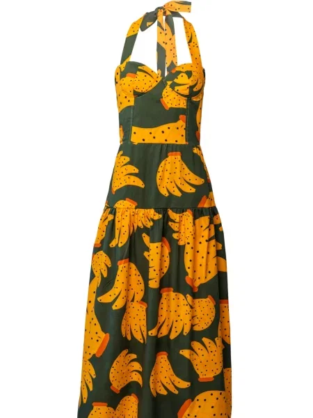 Pineapples Don't Have Sleeves Καλοκαιρινό φόρεμα Señorita Banana' μπεζ