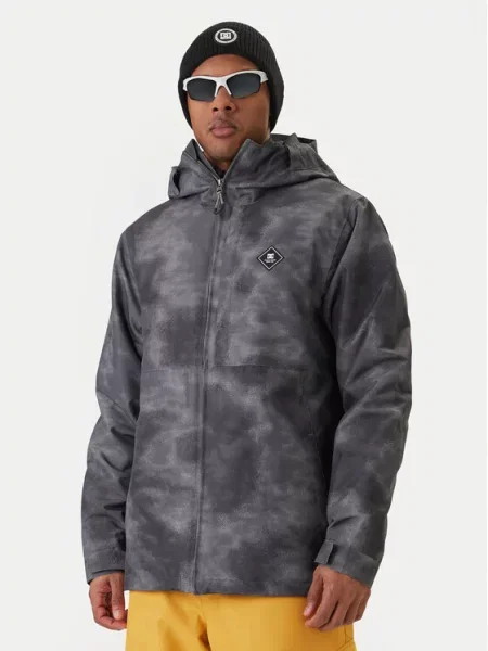 Горнолыжная куртка Dc Shoes с принтом серая
