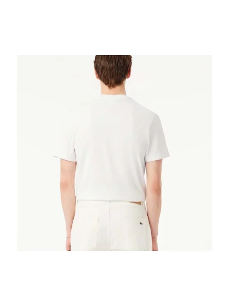 Lacoste Tricou Alb bej