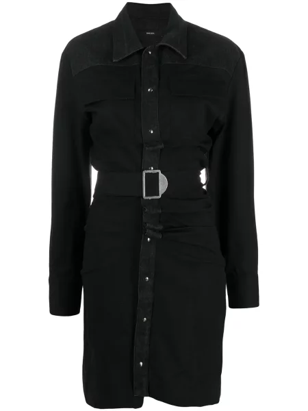 Rochie tip cămașă Diesel de costum negru