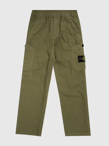 Дитячі карго кольору хакі з патчем логотипа Stone Island