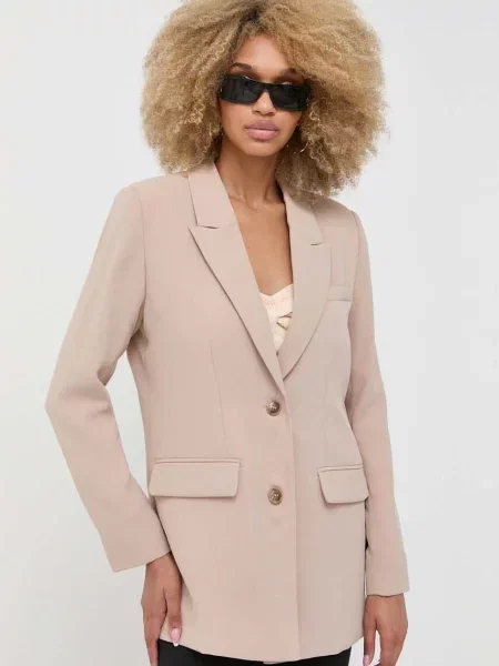 Піджак Notes du Nord oversize однотонна бежевий