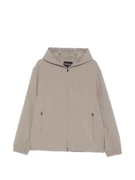 Geacă Emporio Armani cu glugă verde