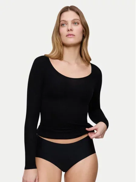 Triumph Bluză de pijama Bauty Layers negru