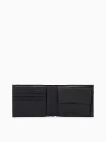 Кожаный кошелек Emporio Armani черный
