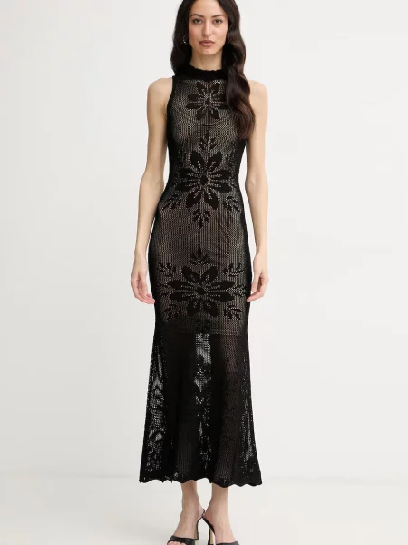 Twinset rochie de vară cu vâscoză negru