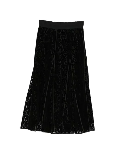 Fustă midi Fetico din dantelă negru