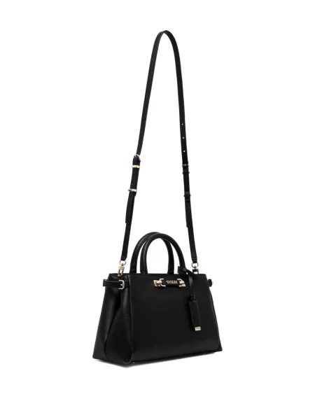 Geantă shopper Guess cu autograf negru