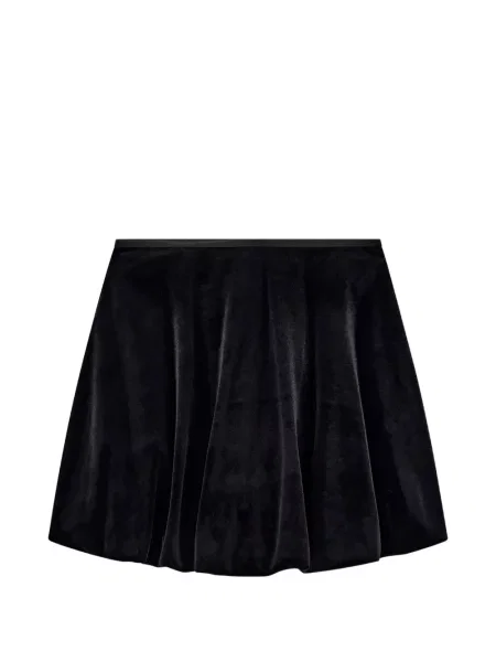 Sametová mini sukně Emporio Armani černá