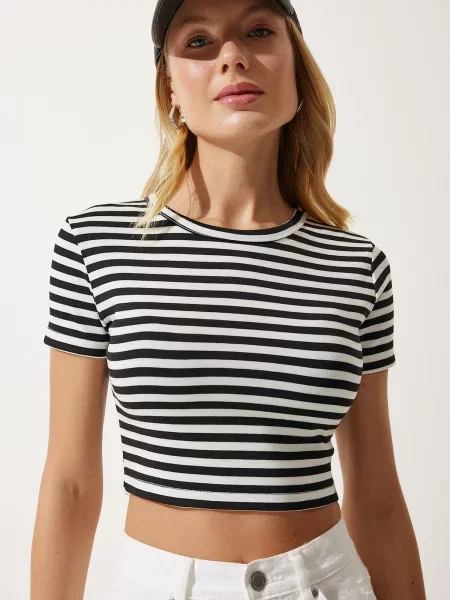 Happiness İstanbul Tricou negru alb