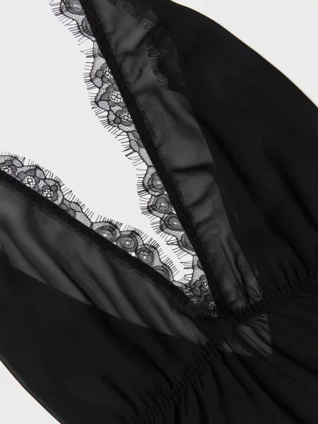 Мереживне боді чорний