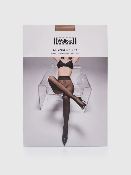 Прозрачные колготы Wolford бежевые