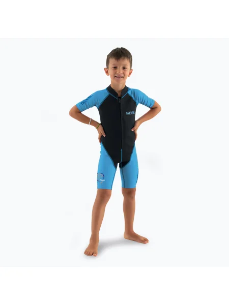 Olcsóbban. Neoprén ruha SEAC Shorty Dolphin 15 mm black/blue. Méret: 3 fekete